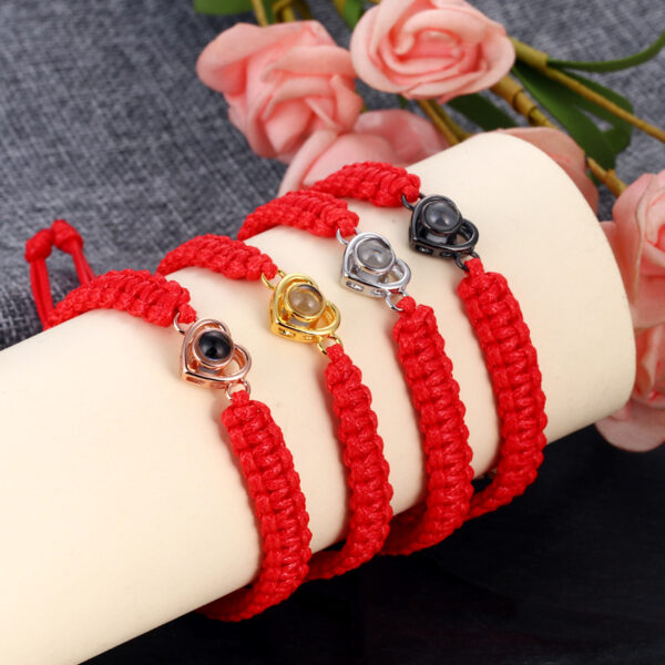 Pulsera tejida de corazón - Imagen 5