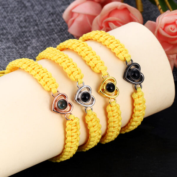 Pulsera tejida de corazón - Imagen 6
