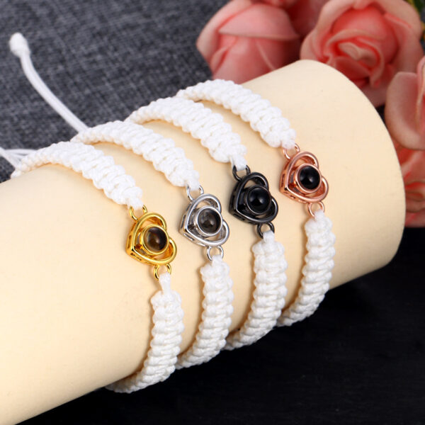 Pulsera tejida de corazón - Imagen 7
