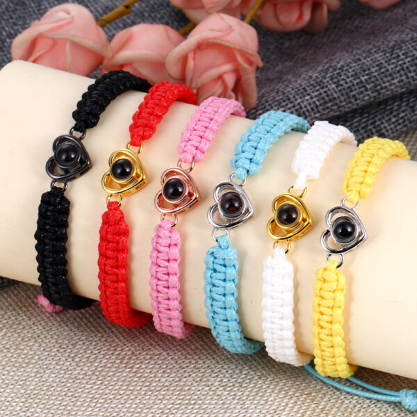 Pulsera tejida de corazón - Imagen 8