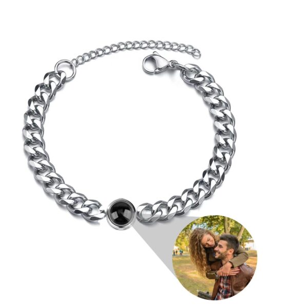 Pulsera de cadena barbada hueca - Imagen 3