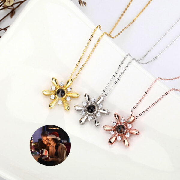 Collar Copo de Nieve Brillante