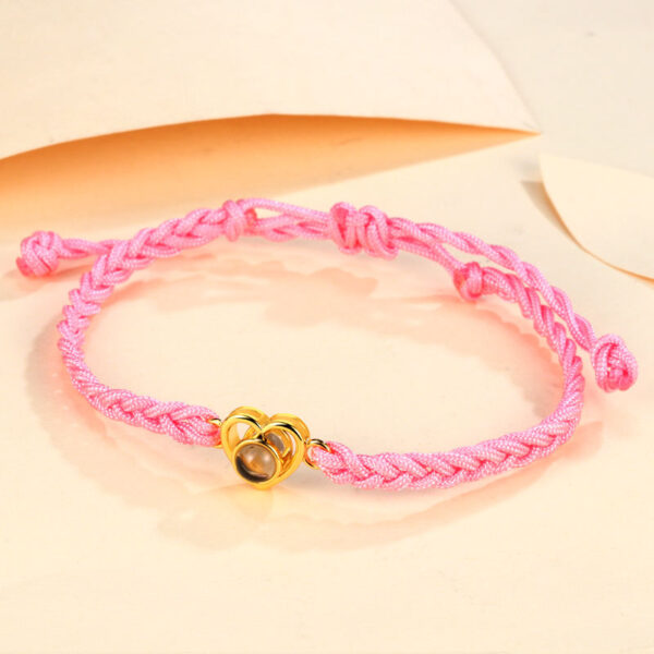 Pulsera tejida de corazón - Imagen 7