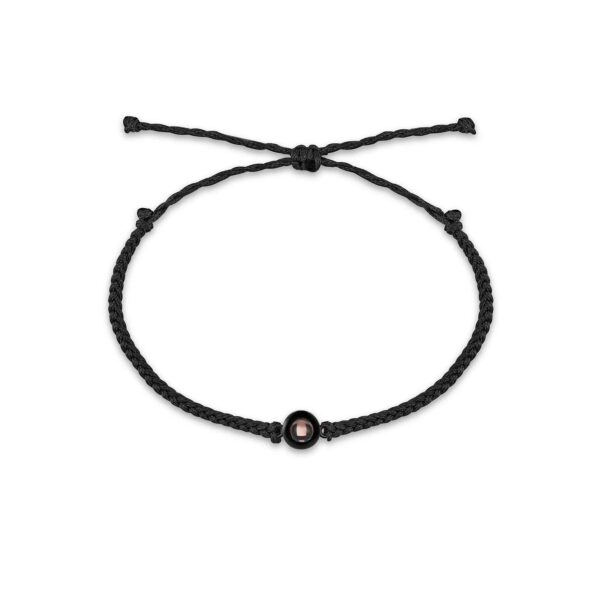 Pulsera tejida con dije circular - Imagen 2