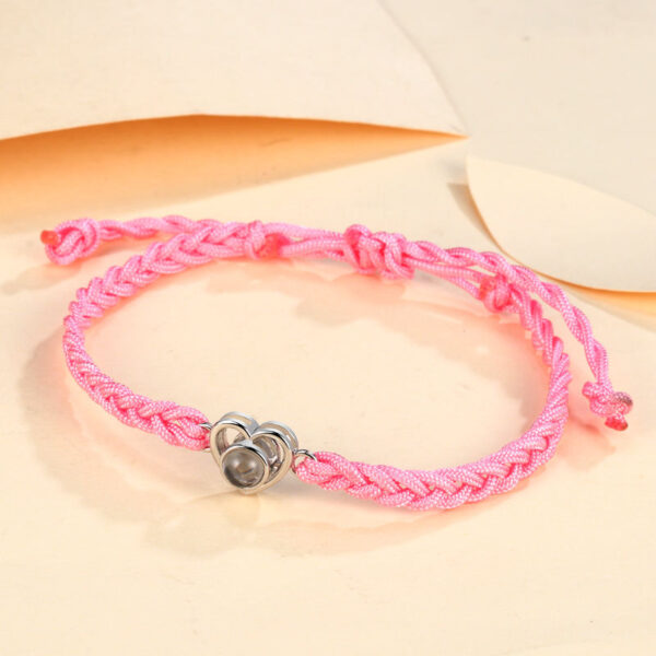Pulsera tejida de corazón - Imagen 6
