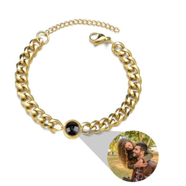 Pulsera de cadena barbada hueca - Imagen 2