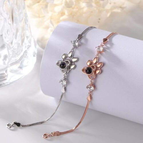 Brazalete Personalizado con Huella y Mensaje Secreto - DB054