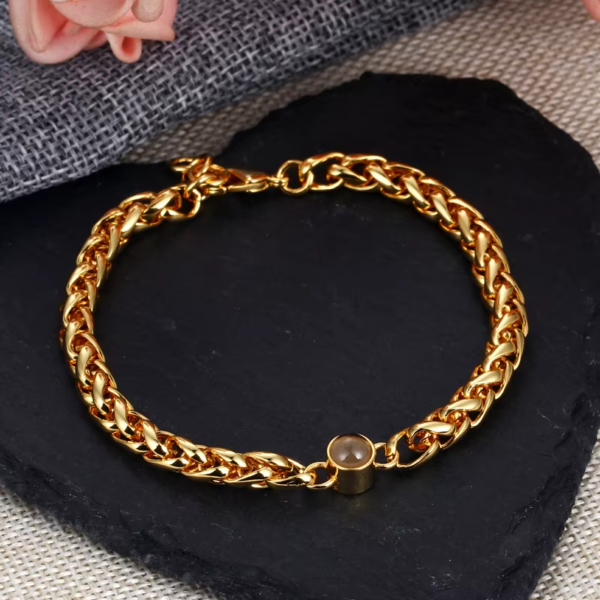 Pulsera de cadena tipo trigo - Imagen 3