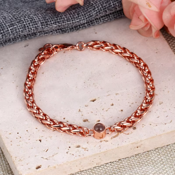Pulsera de cadena tipo trigo - Imagen 4